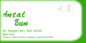 antal bun business card